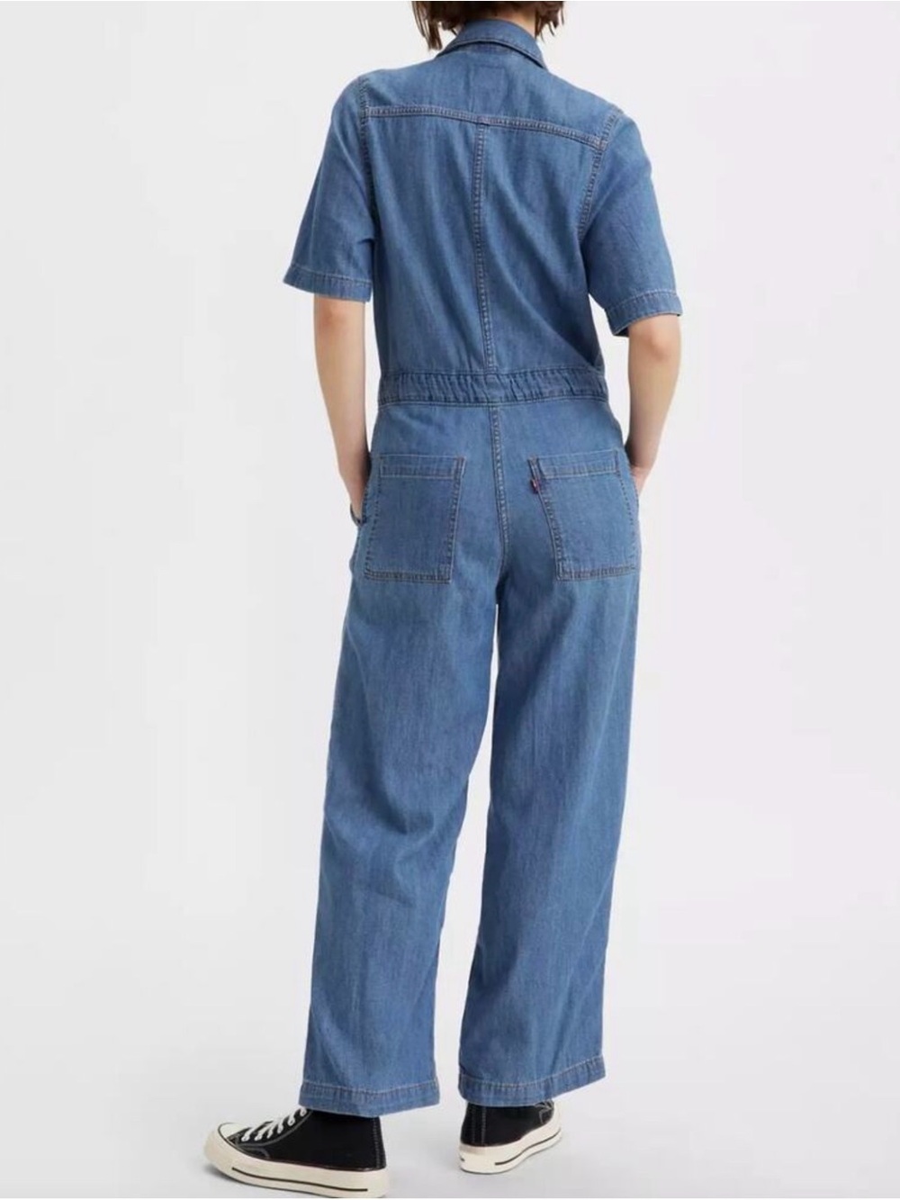 NWT Levi's Heritage Denim Long Sleeve Jumpsuit XS $98 Blue Utility Boilersuit